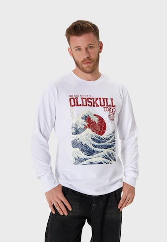 Oldskull Shirt 'Asian Big W' in Wit: voorkant