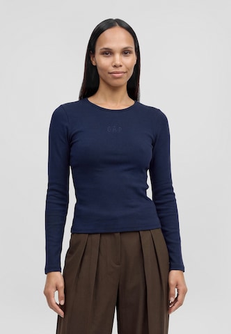 Gap Petite Shirt in Blue: front