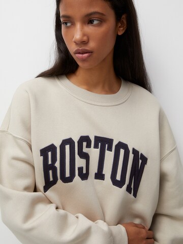 Pull&Bear Sweatshirt in Beige