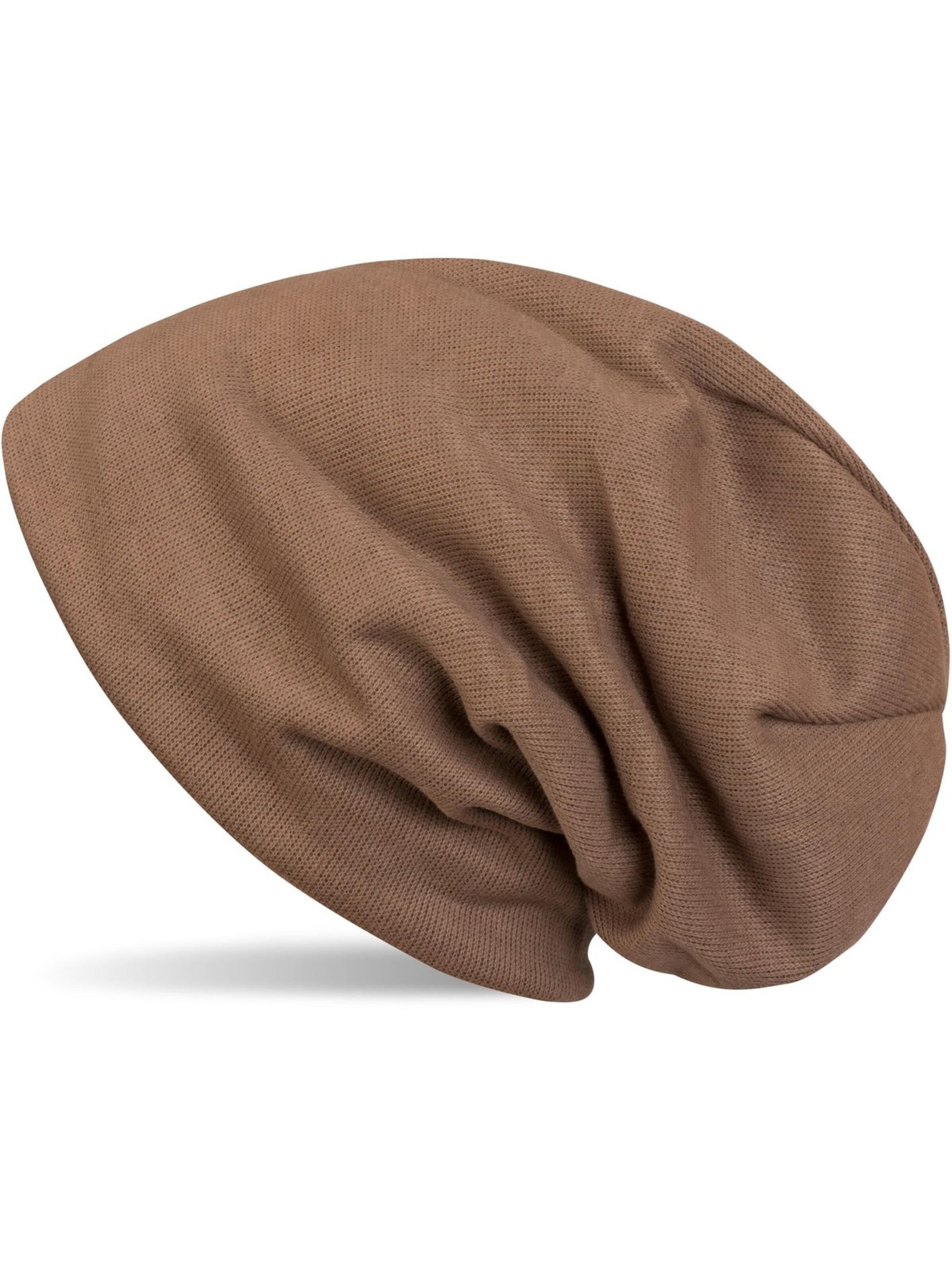 styleBREAKER Beanie 'Feinstrick Beanie Mütze unifarben mit Fleece' in 56-61 in Brown, Item view
