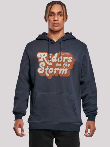 F4NT4STIC Sweatshirt 'The Doors Music Band Riders on the Storm' in Blauw: voorkant