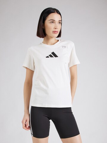ADIDAS PERFORMANCE Sportshirt 'TR CAT G T' in Weiß: Vorderseite