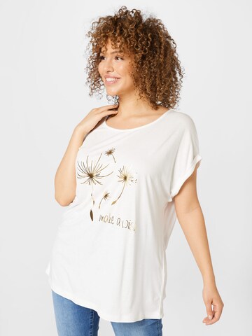 ABOUT YOU Curvy - Camiseta 'Cindy' en blanco: frente