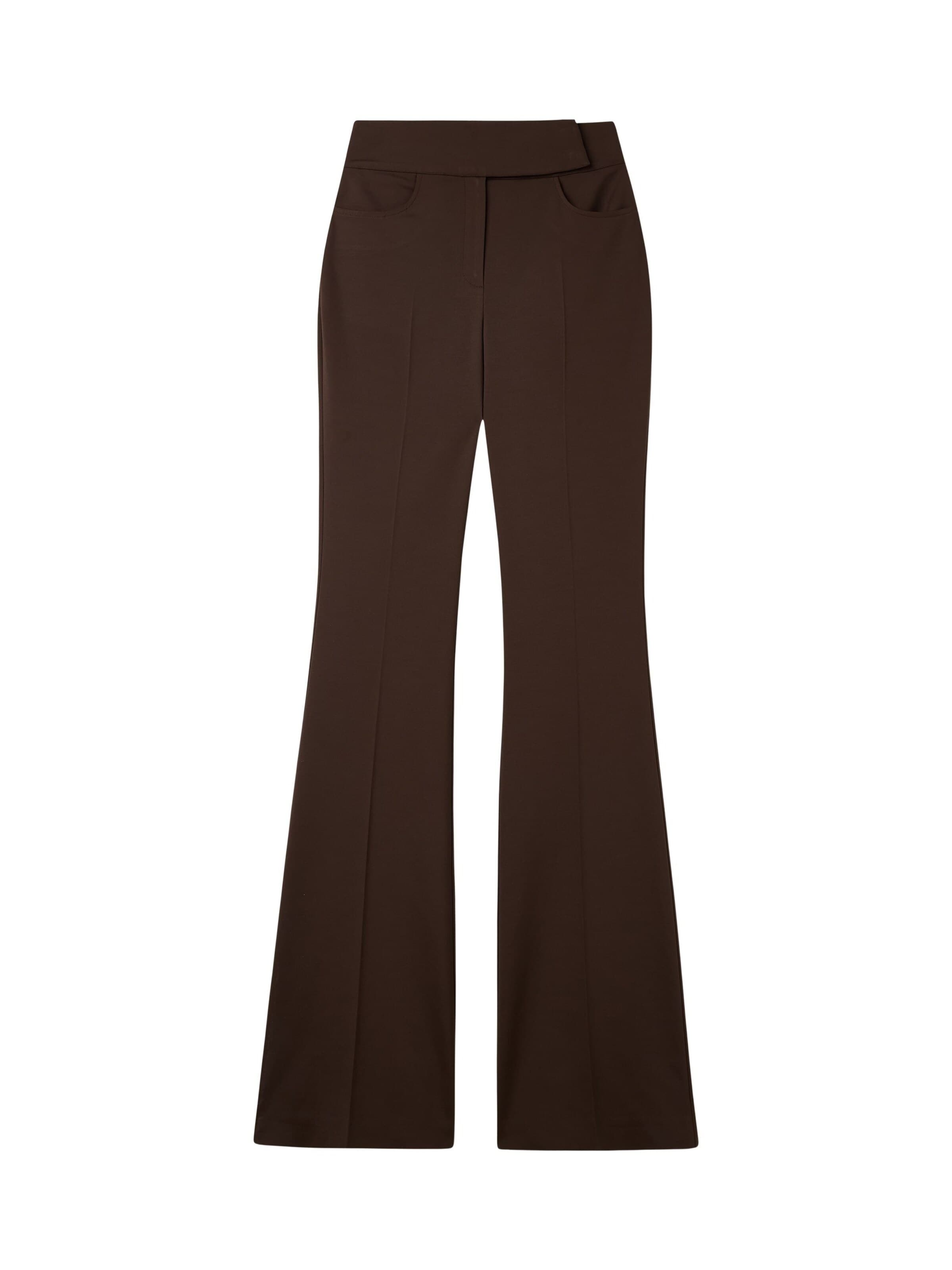 Regular Pantalon à plis adl en marron : devant