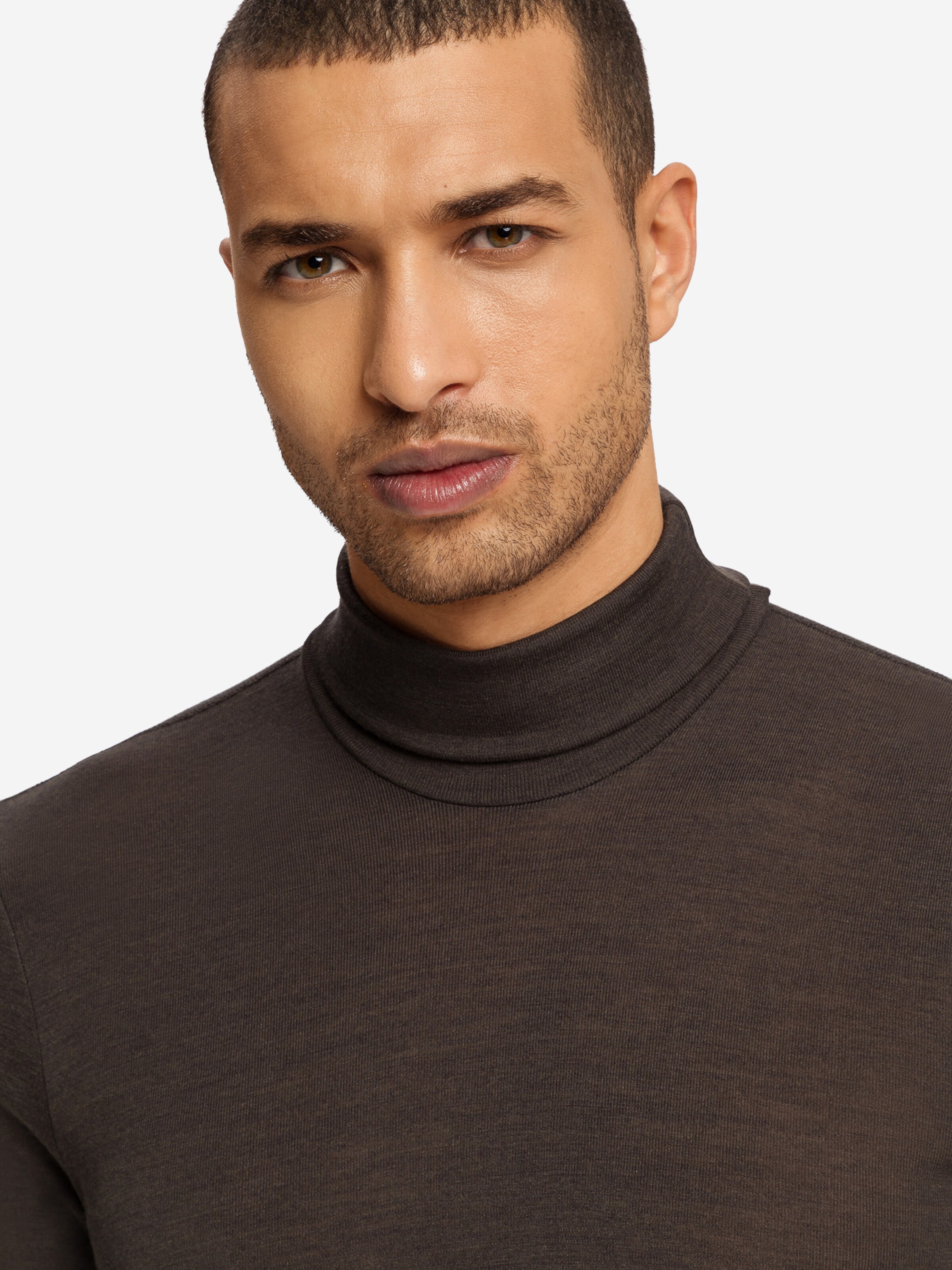 Hanro - Camisola interior ' Woolen Silk ' em castanho