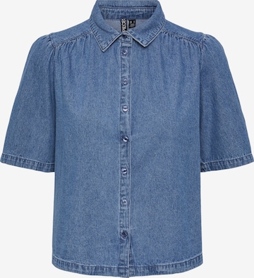 PIECES Blouse 'MAG' in Blauw: voorkant