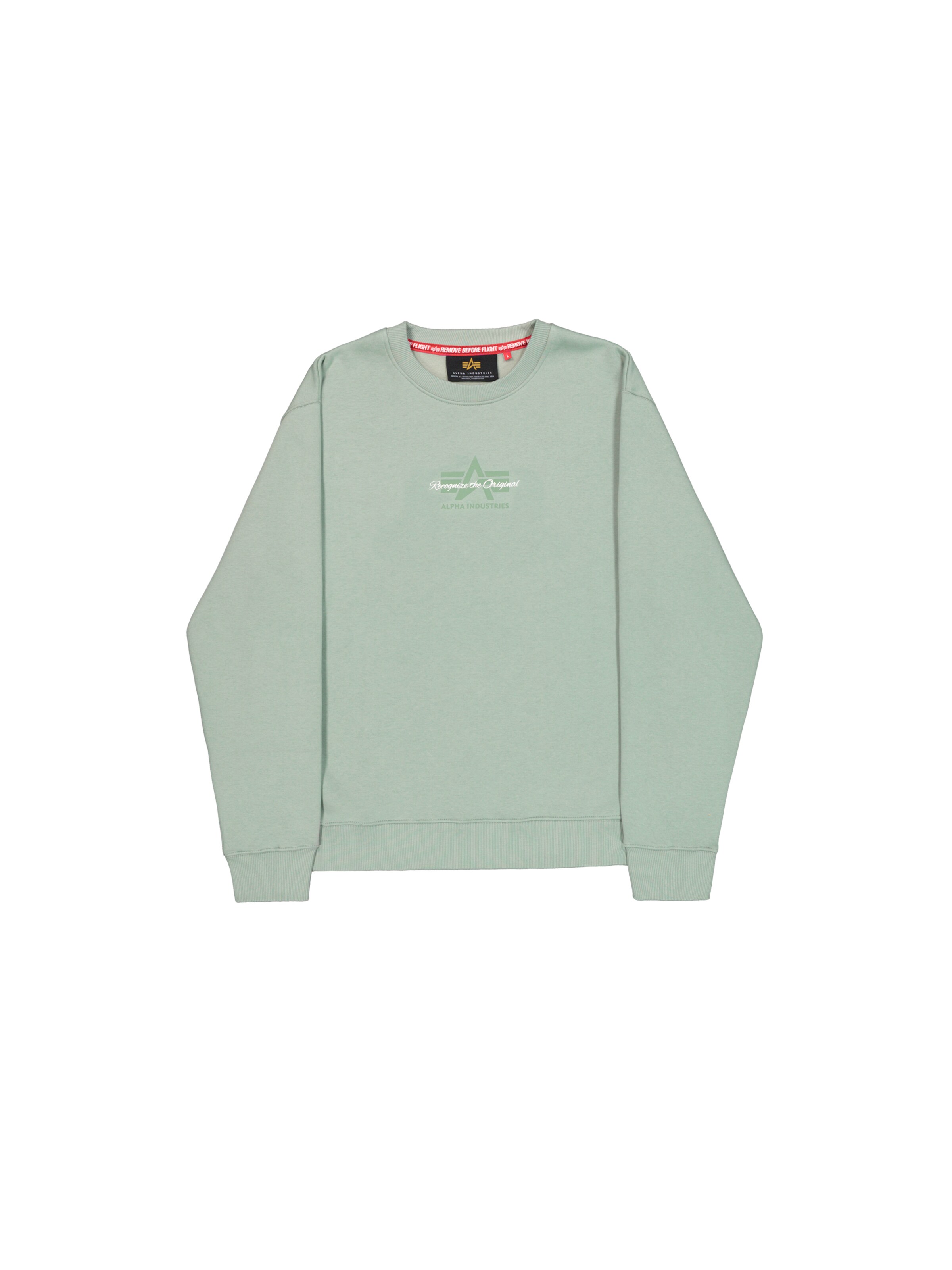 ALPHA INDUSTRIESSweater majica 'Foam' - zelena boja: prednji dio