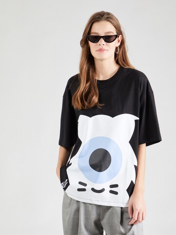 Karl Lagerfeld T-shirt 'Darcel Disappoints' i svart: framsida