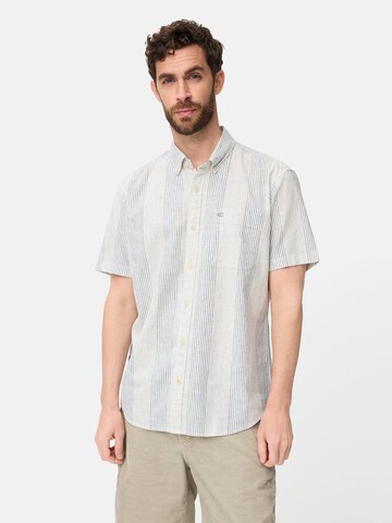 CAMEL ACTIVE Regular Fit Kurzarmhemd aus Leinenmix in Weiß: Vorderseite