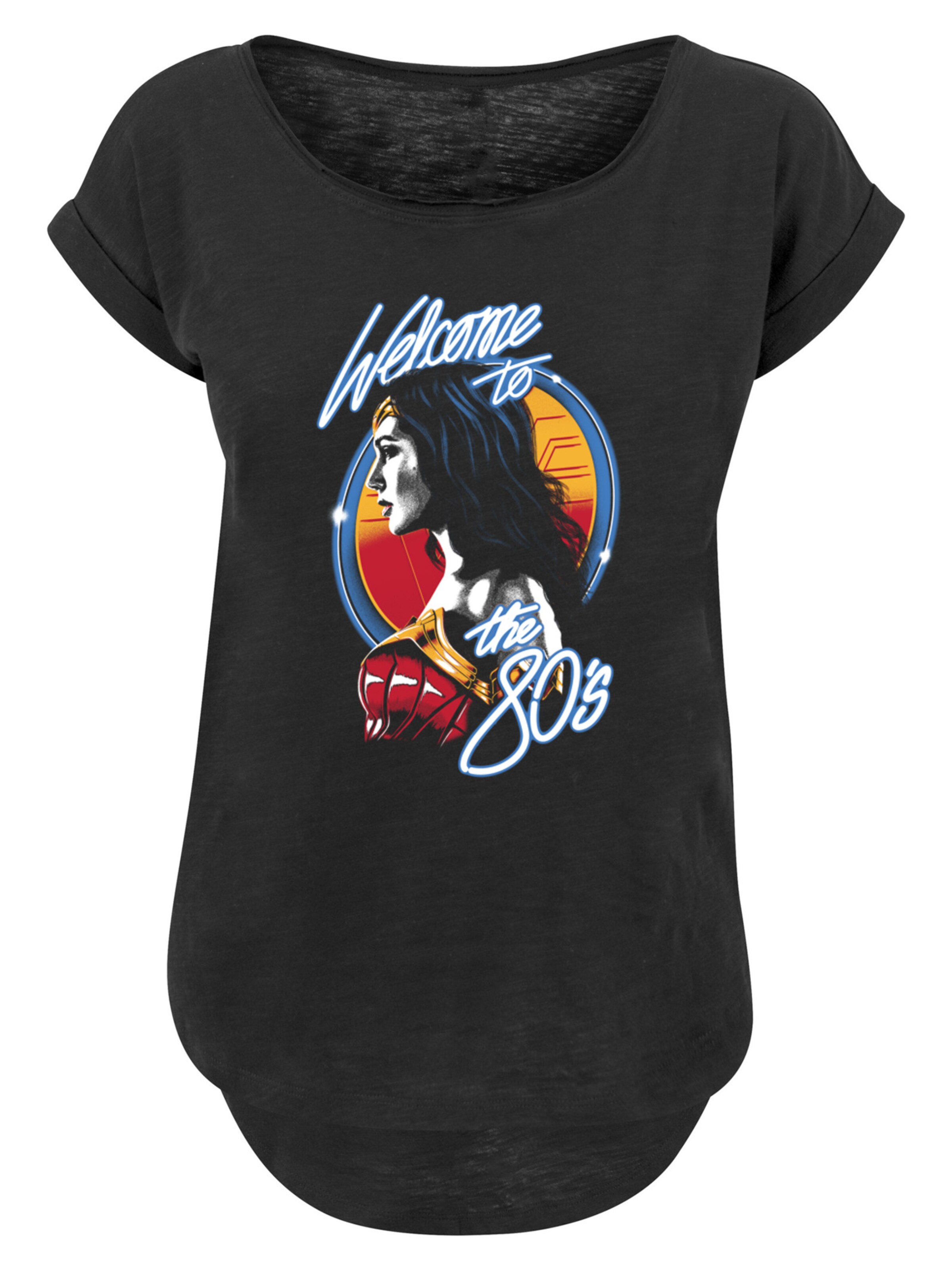 F4NT4STIC Shirt 'DC Comics Wonder Woman 84' in Zwart: voorkant