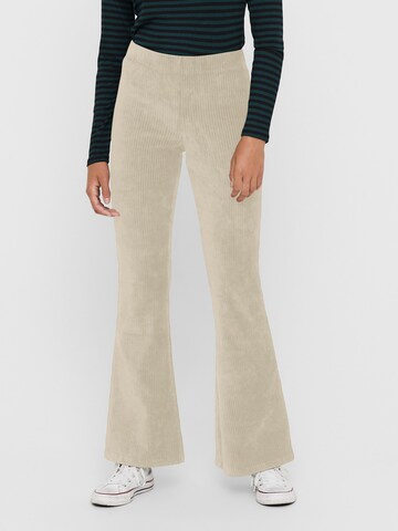 ONLY Flared Pants 'ONLFENJA' in Beige: front