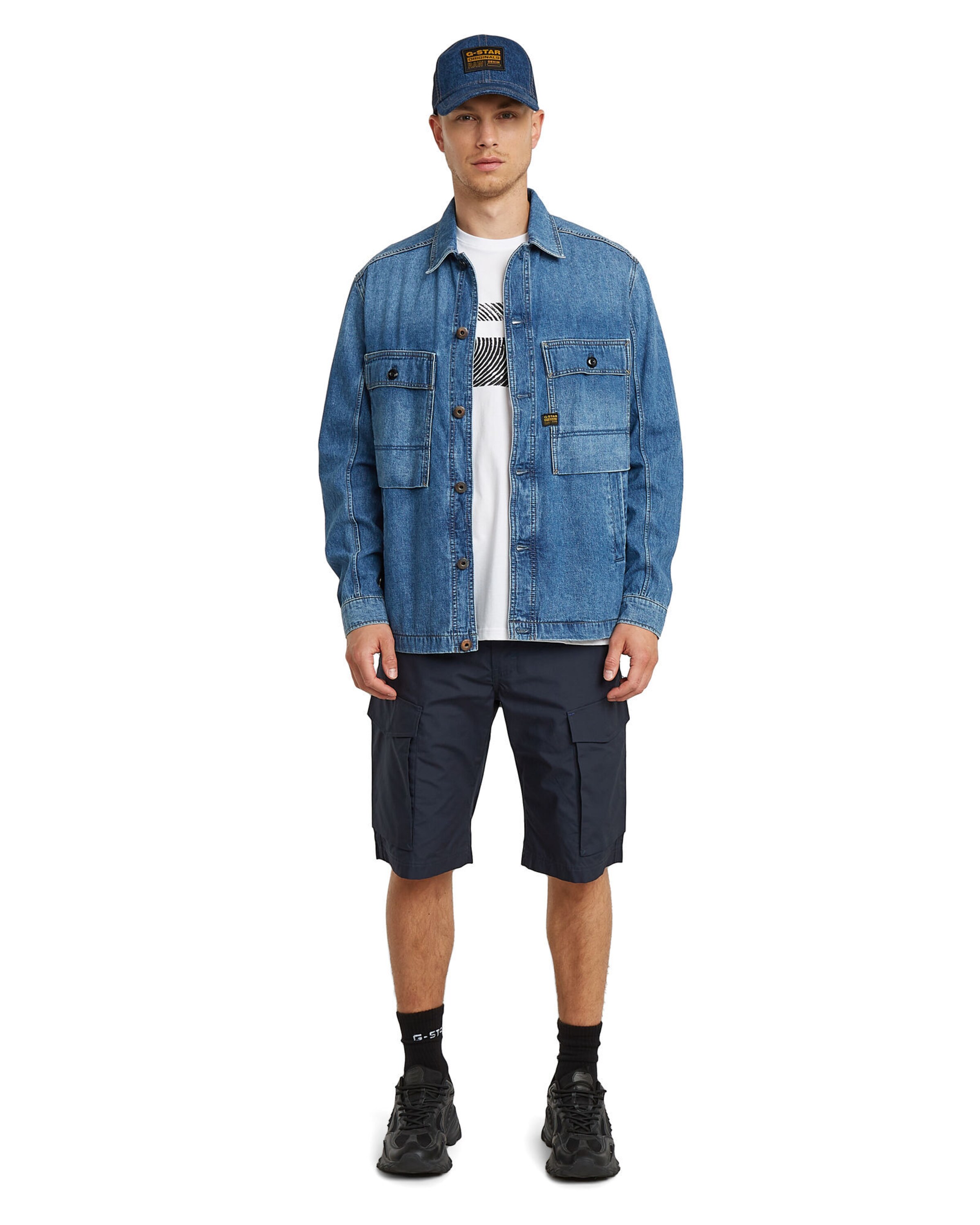 G-STAR Regular Cargobroek in Blauw