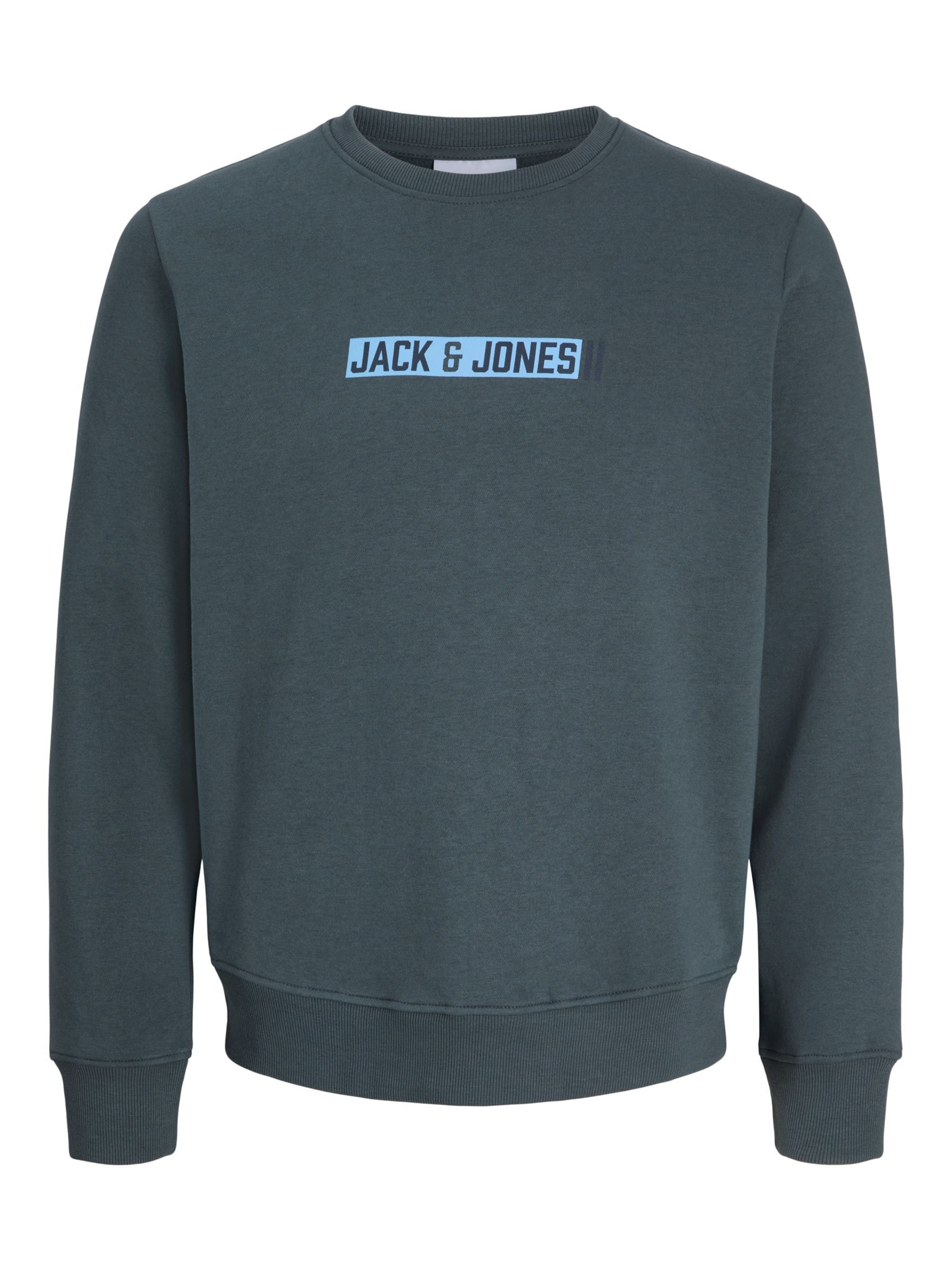Jack & Jones Junior - Sweatshirt 'JJMunk' em cinzento: frente
