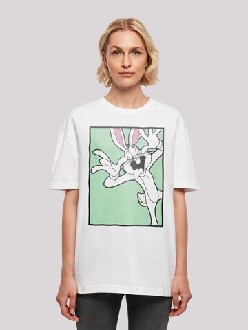 T-shirt 'Looney Tunes Bugs Bunny Funny Face' F4NT4STIC en blanc : devant