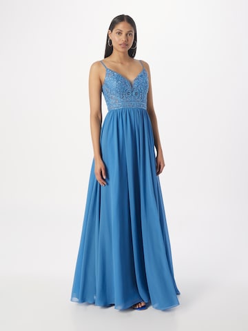 LUXUAR Βραδινό φόρεμα σε μπλε: μπροστά
