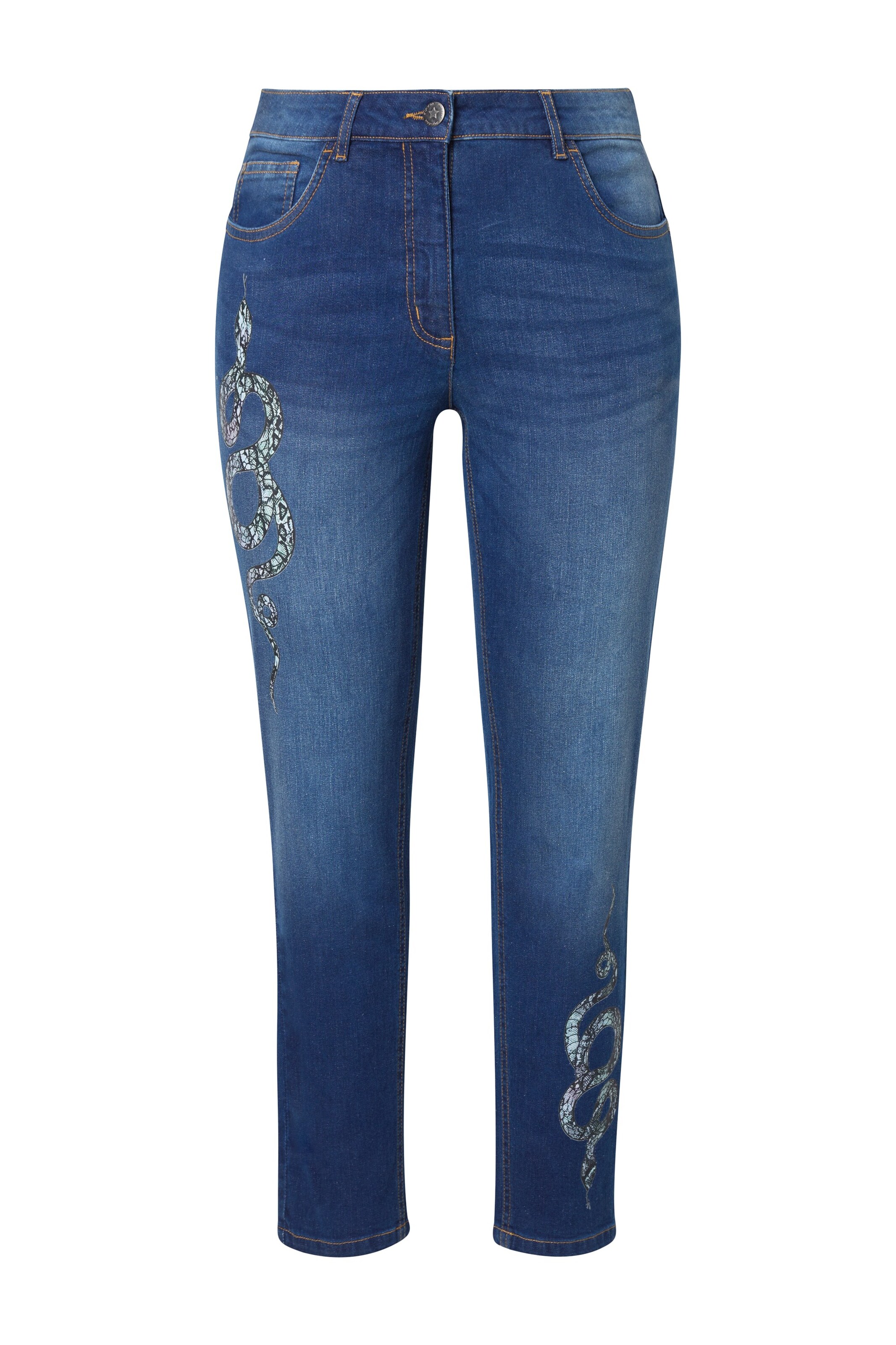 Angel of Style Slimfit Jeans in Blauw: voorkant