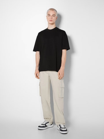 Bershka T-Shirt in Schwarz