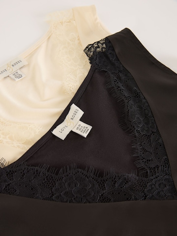 Haut love & roses en beige