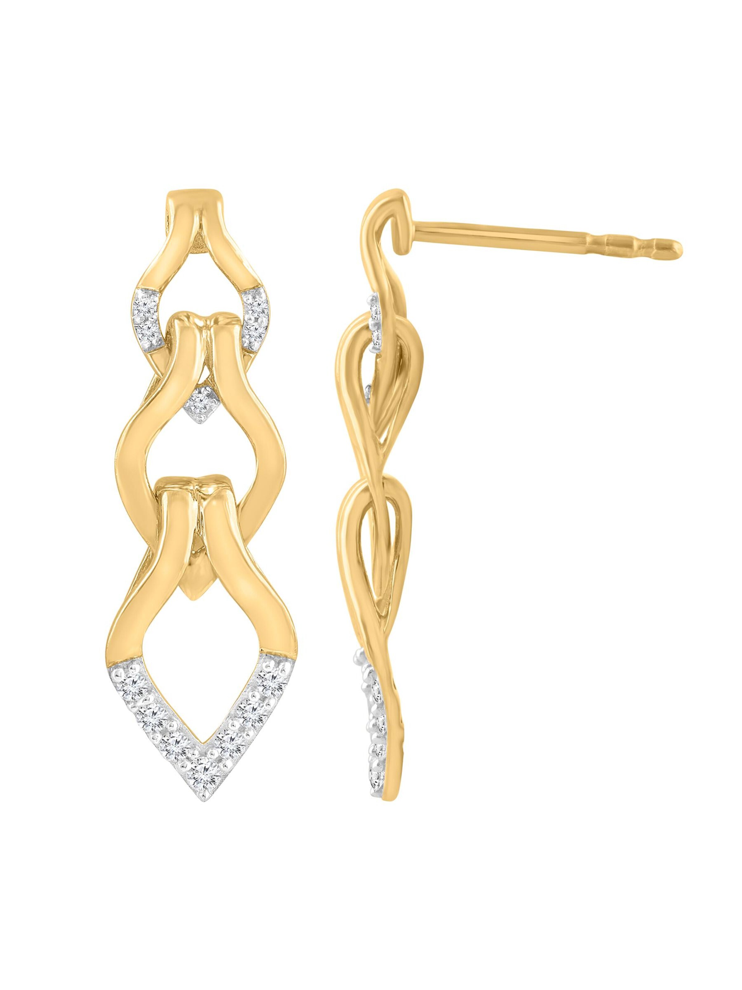 Diamant Exquis - Pendientes en oro