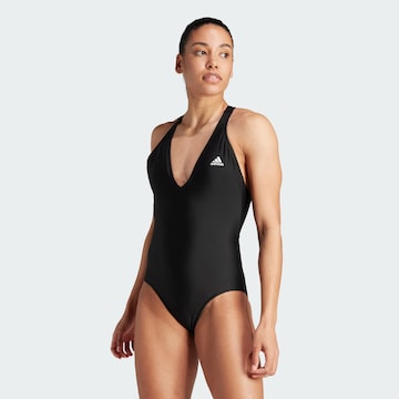 Triunghi Costum de baie sport '3-Stripes' de la ADIDAS SPORTSWEAR pe negru: față