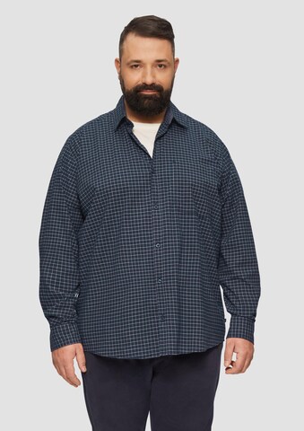 s.Oliver Regular Fit Hemd in Blau: Vorderseite