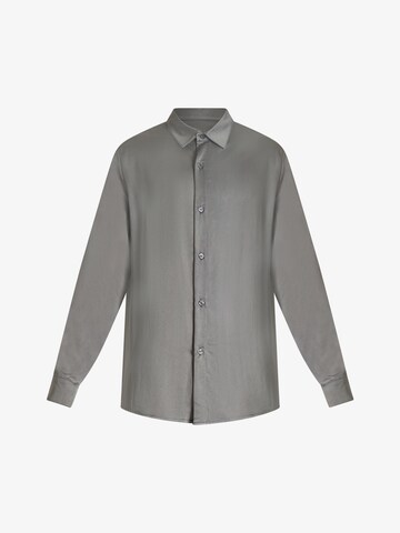 Yes London Regular fit Button Up Shirt in Grey: front