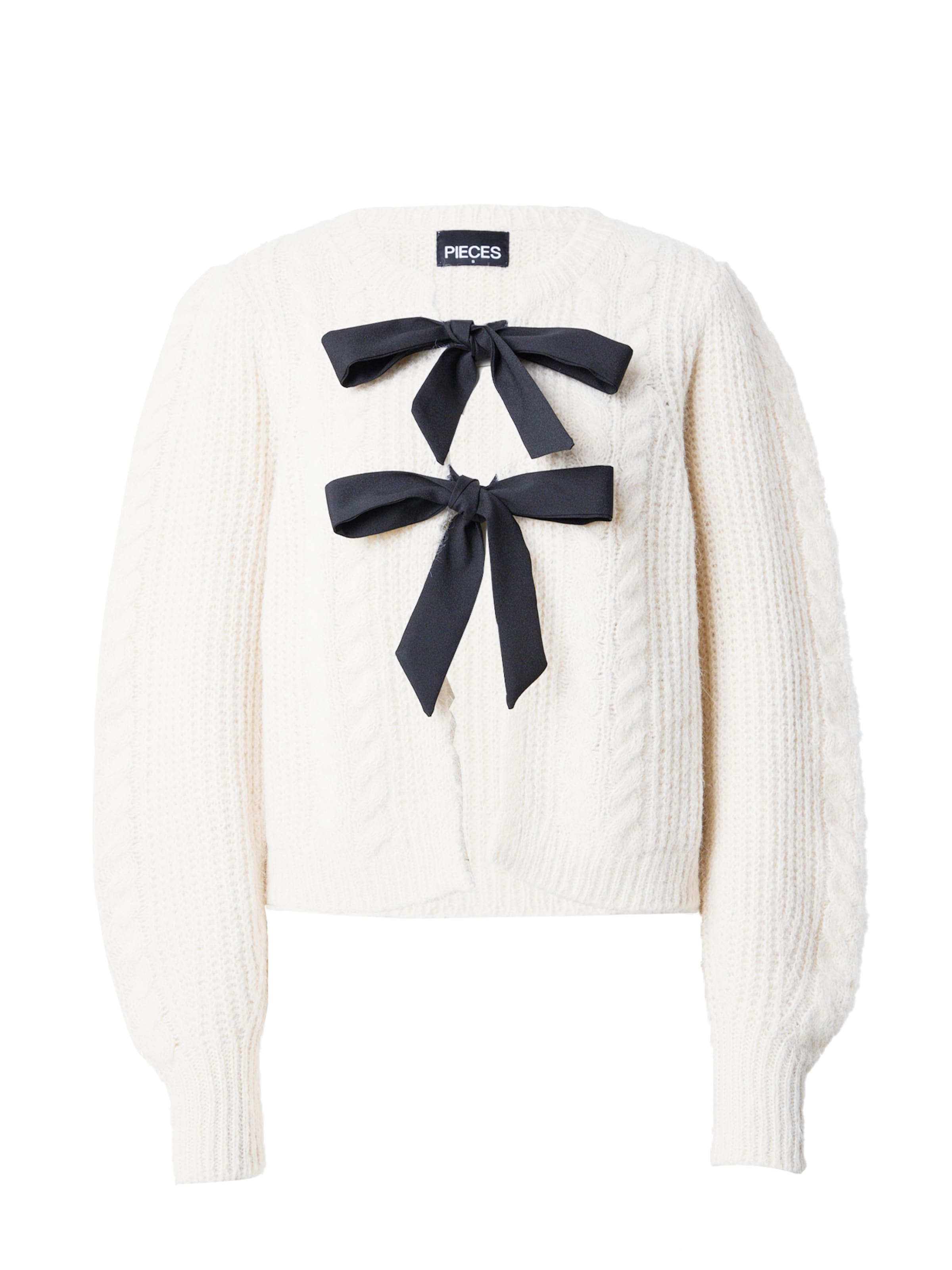 Cardigan 'Row' PIECES en beige : devant