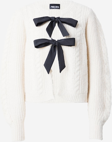 smėlio PIECES Kardiganas 'Row': priekis