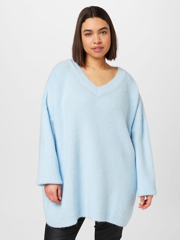Dorothy Perkins Curve Širok pulover | modra barva: sprednja stran