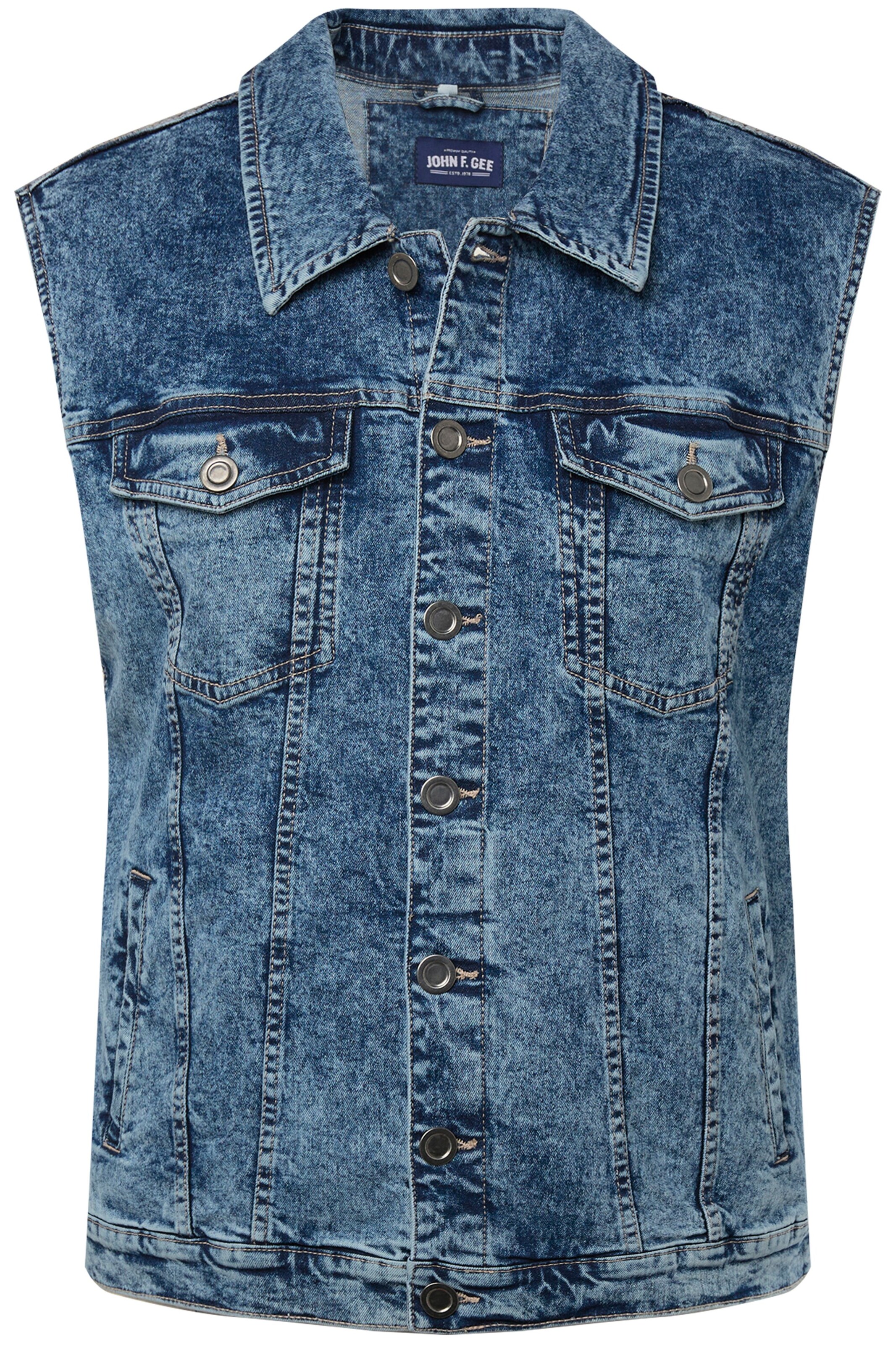 John F. Gee Bodywarmer in Blauw: voorkant