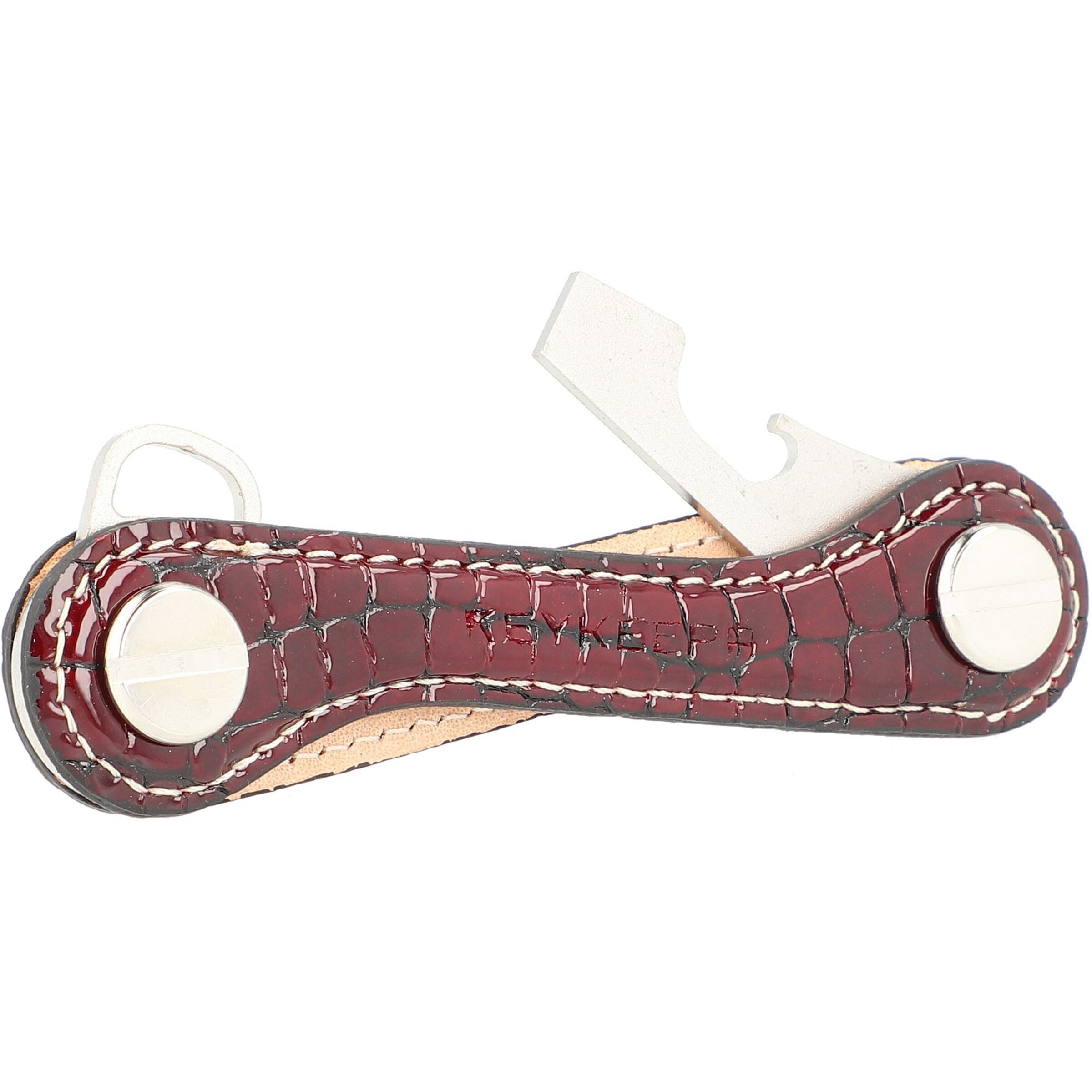 Keykeepa Key ring 'Leather' in Red
