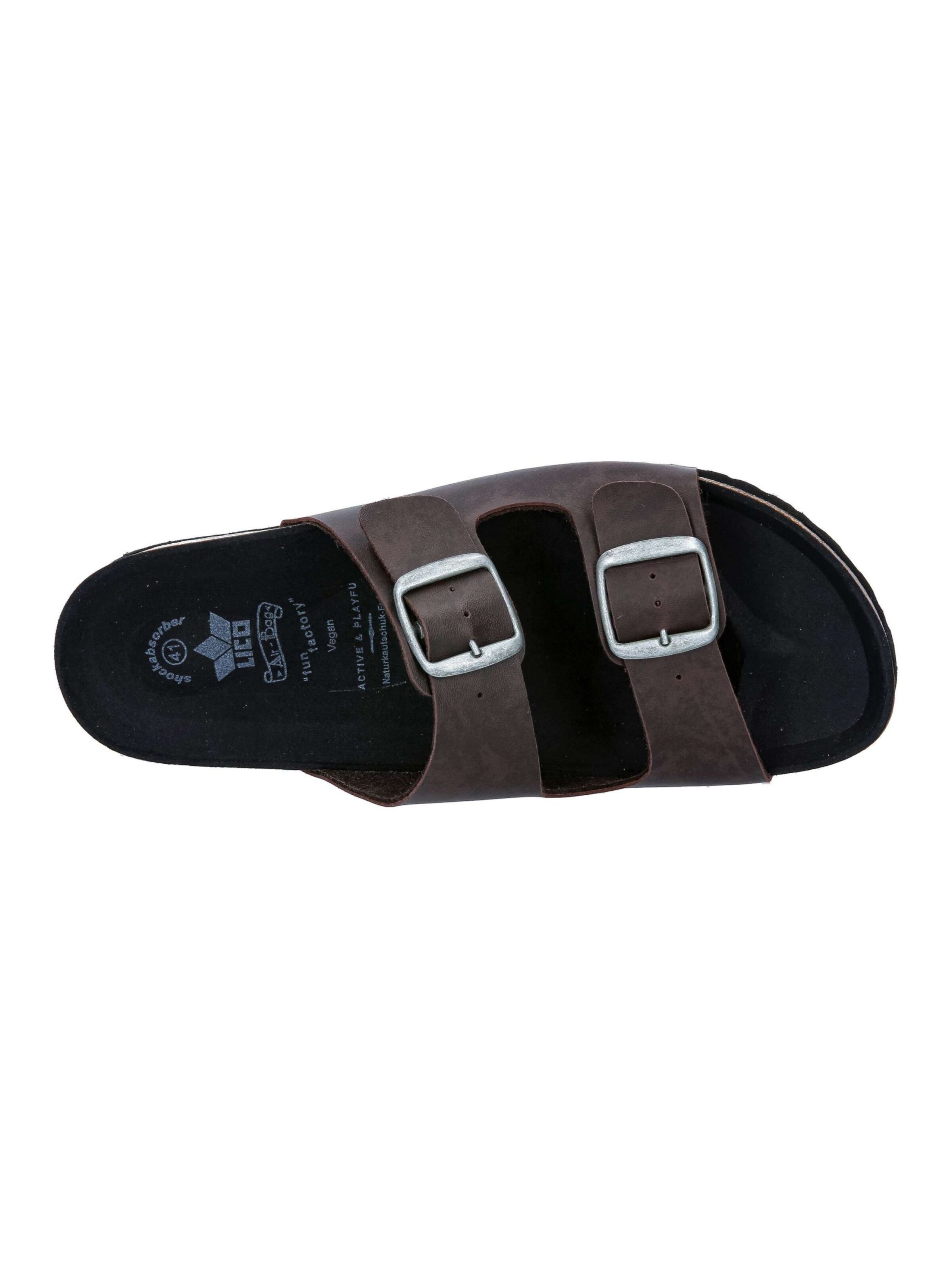 LICO Pantolette 'Bioline Man Vegan' in Braun