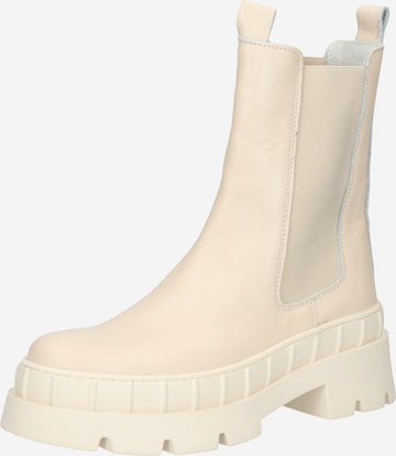 PS Poelman Chelsea boots in Beige: voorkant