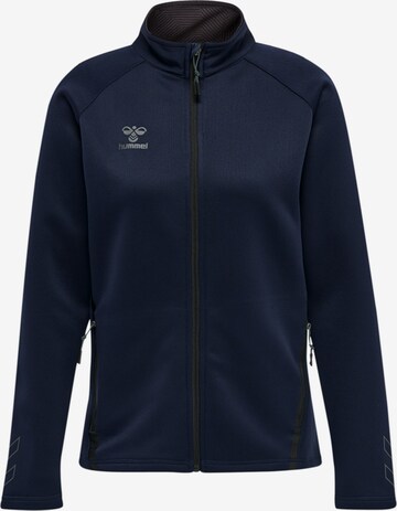 Hummel Athletic Zip-Up Hoodie 'Cima Xk' in Blue: front