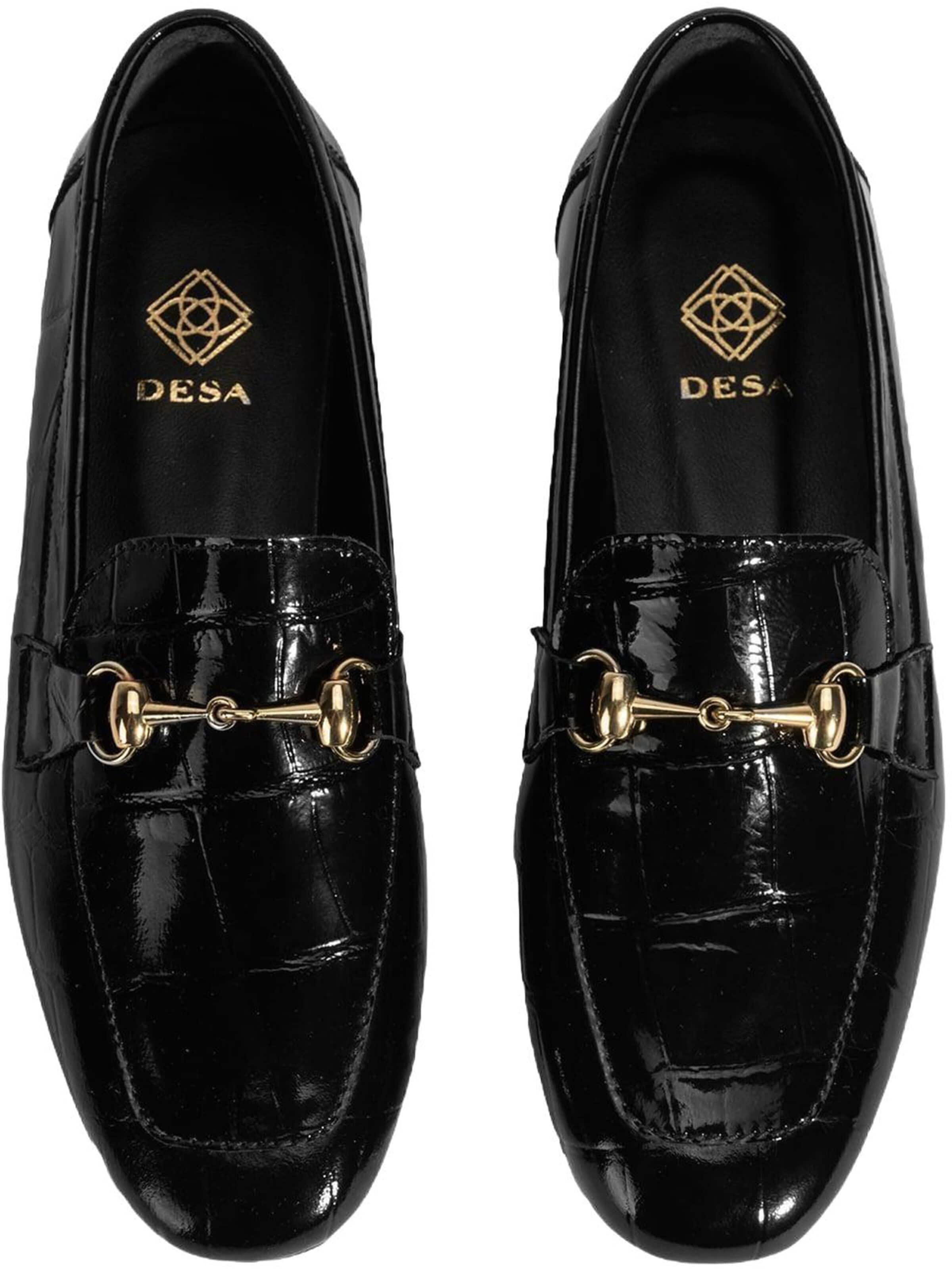 Desa Mocassins 'Loafer' in Zwart