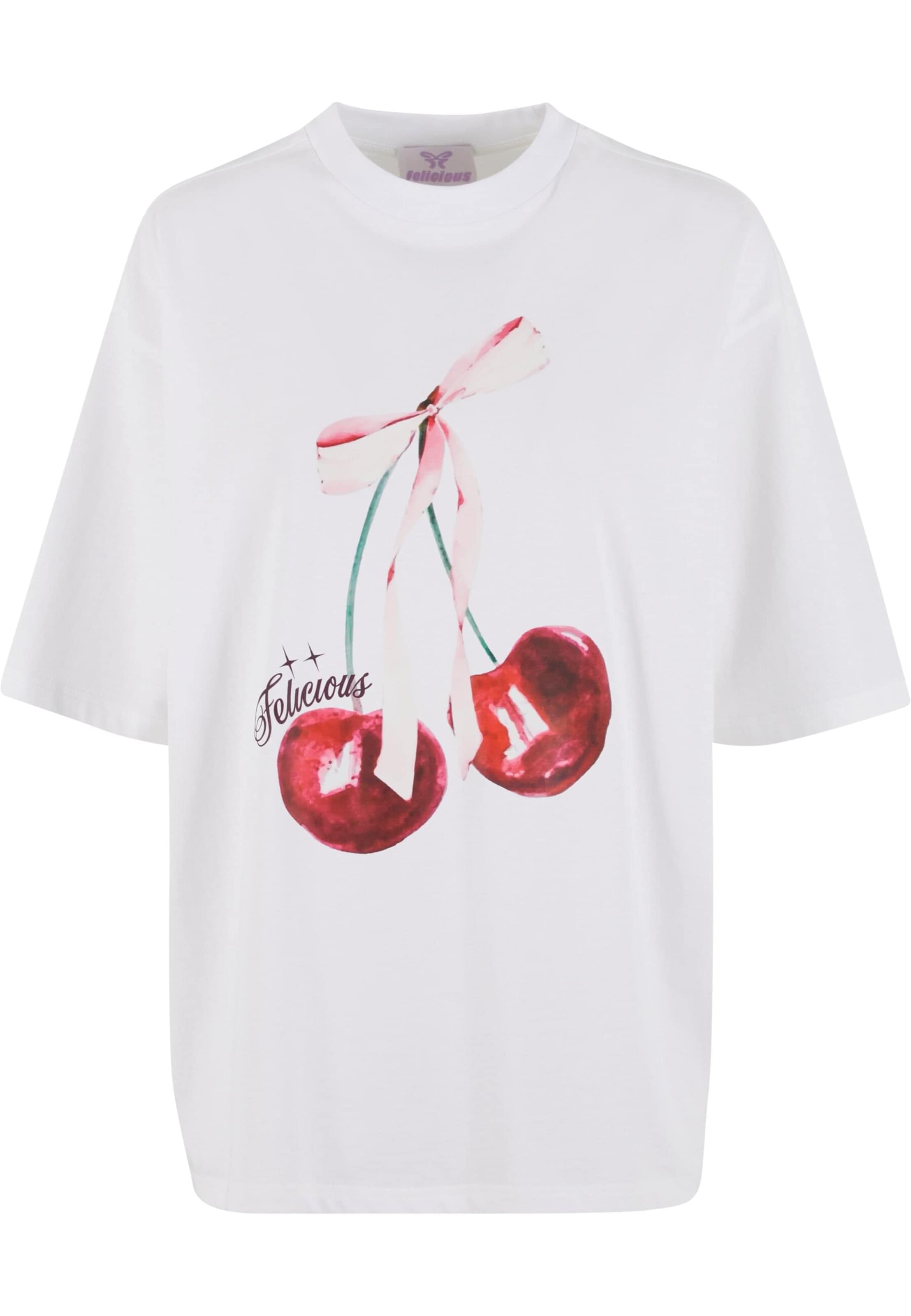 Felicious Футболка 'Cherry' в Белый: спереди