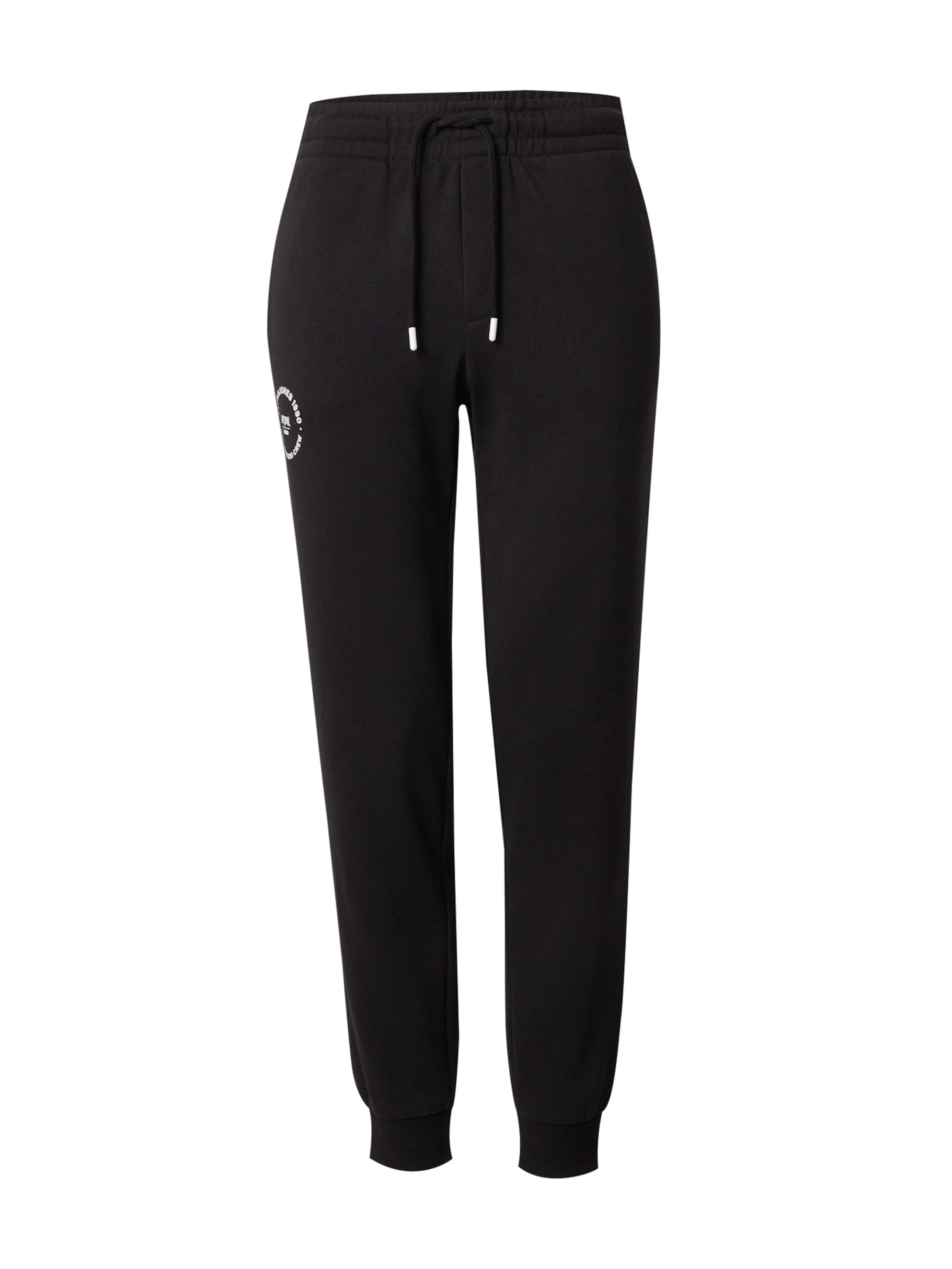 JACK & JONES Конический (Tapered) Штаны в Черный: спереди