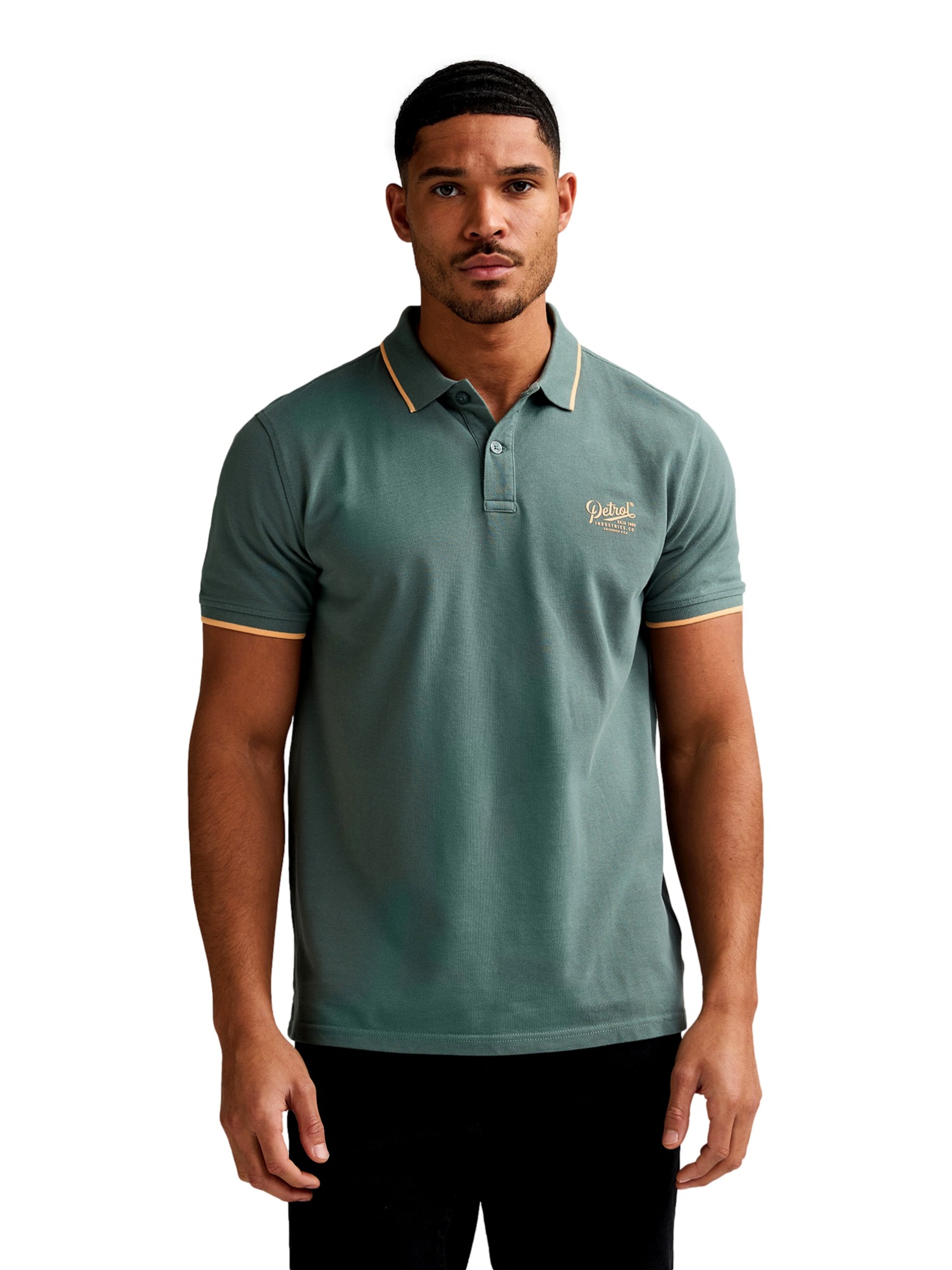 T-Shirt Petrol Industries en vert : devant