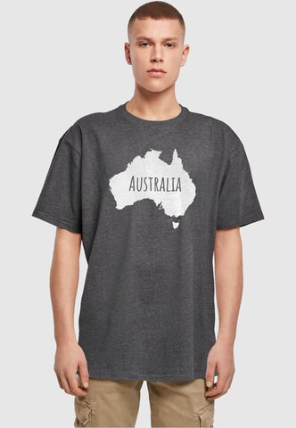 Merchcode T-Shirt 'Australia X' in Grau: Vorderseite