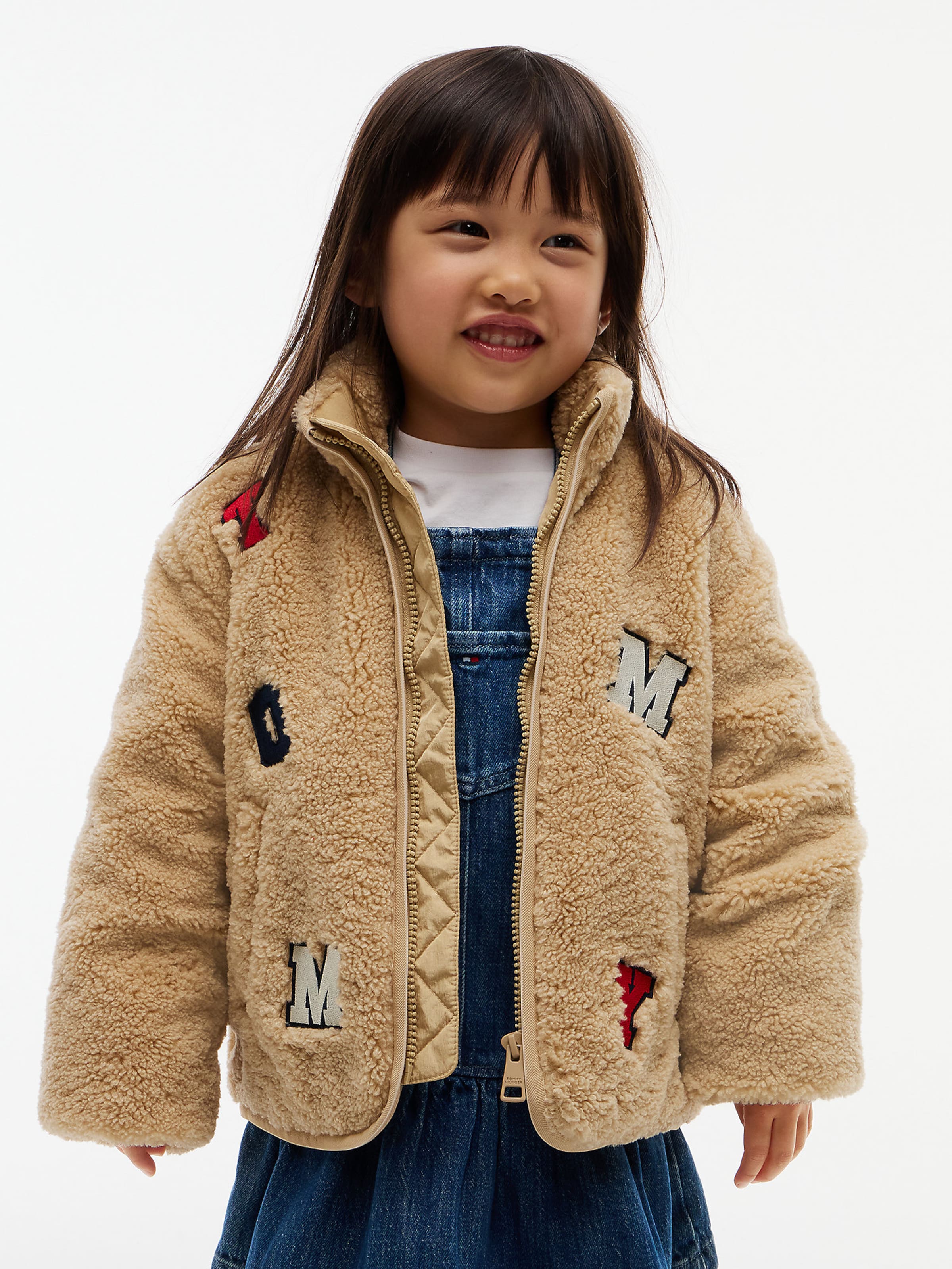 TOMMY HILFIGER Between-season jacket in Beige: front