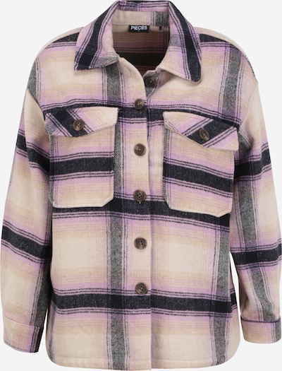 PIECES Between-season jacket 'Carlene' in Beige / Purple / Black, Item view