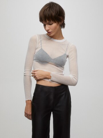Pull&Bear Shirt in Weiß: Vorderseite