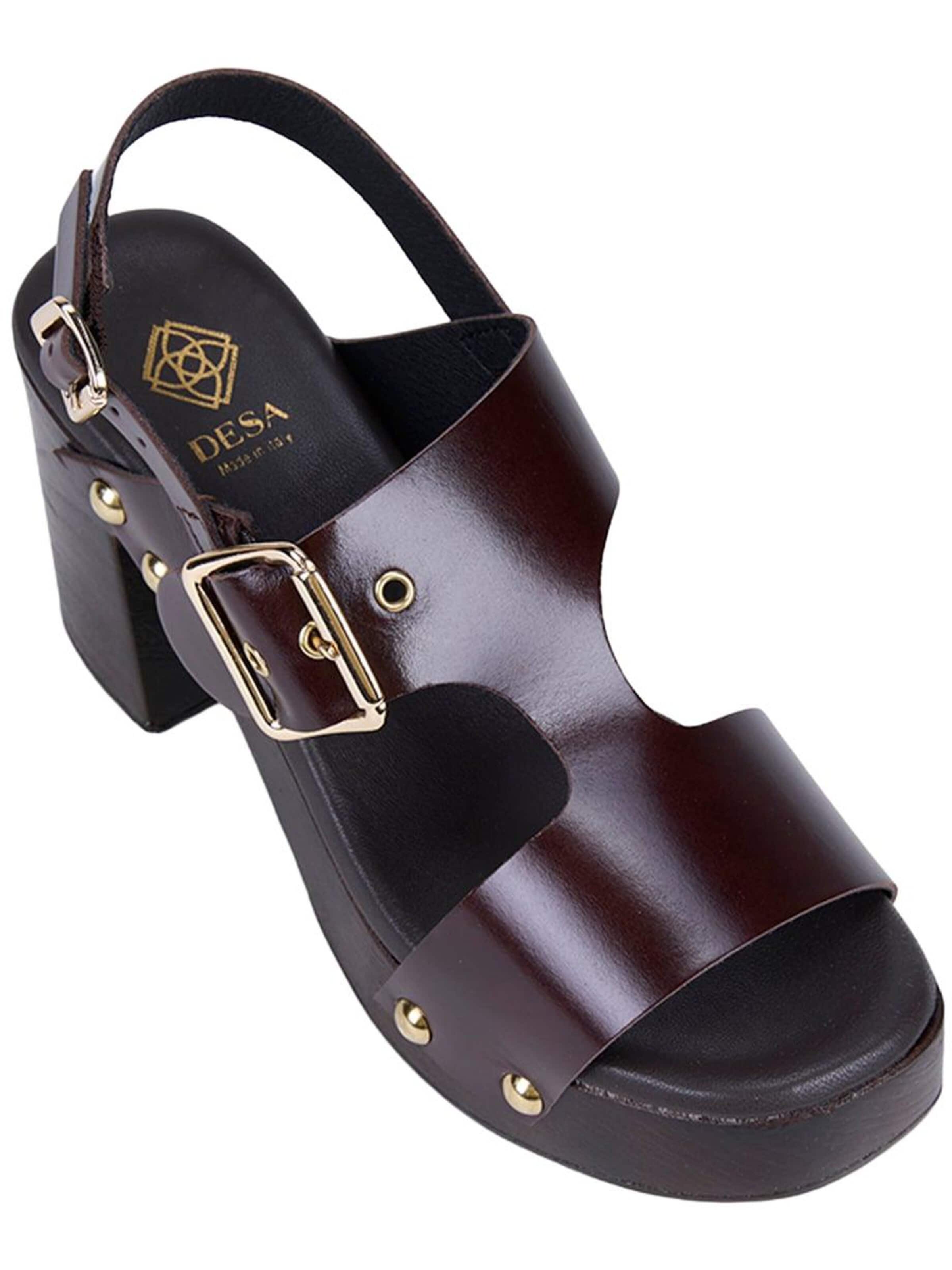 Desa Sandalen met riem 'Plateau-Sandalen' in Bruin