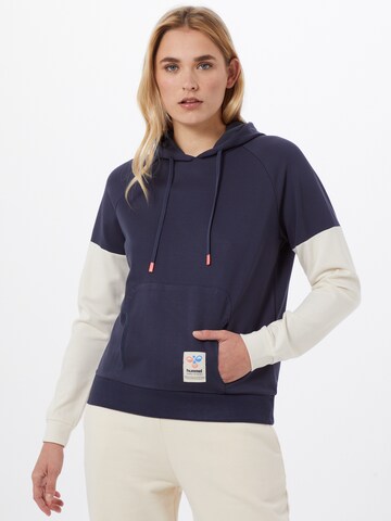 Sweat-shirt Hummel en bleu : devant