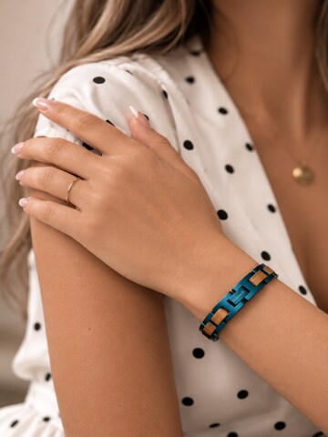 Bracelet 'DIEKSEE' Holzwerk en bleu