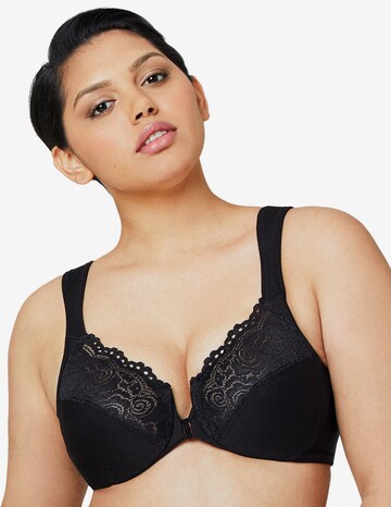 GLAMORISE T-shirt Bra in Black: front