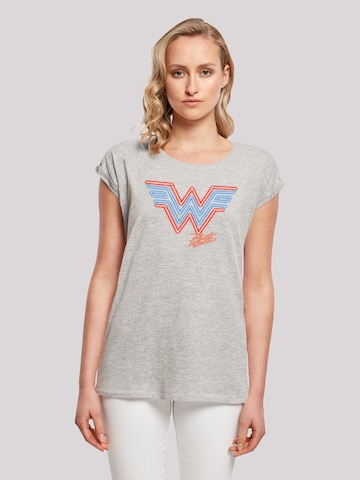 F4NT4STIC T-Shirt  'DC Comics Wonder Woman 84 Neon Emblem' in Grau: predná strana