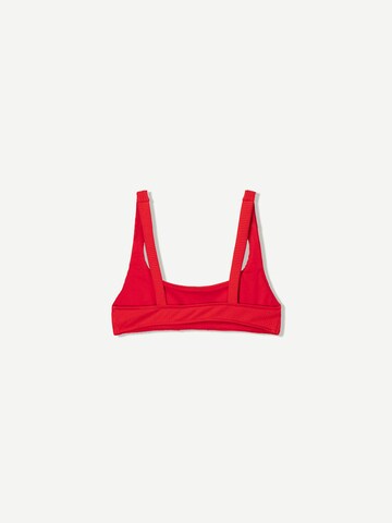 Bustier Hauts de bikini Bershka en rouge