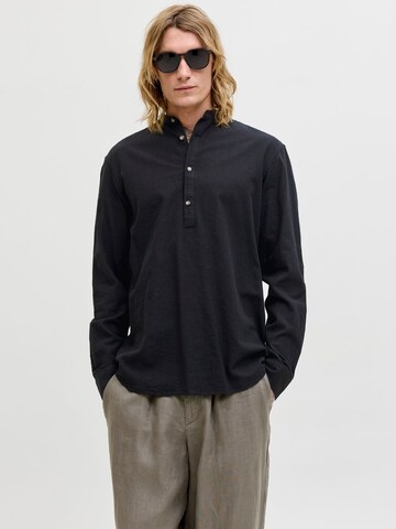 JACK & JONES - Ajuste regular Camisa en negro: frente