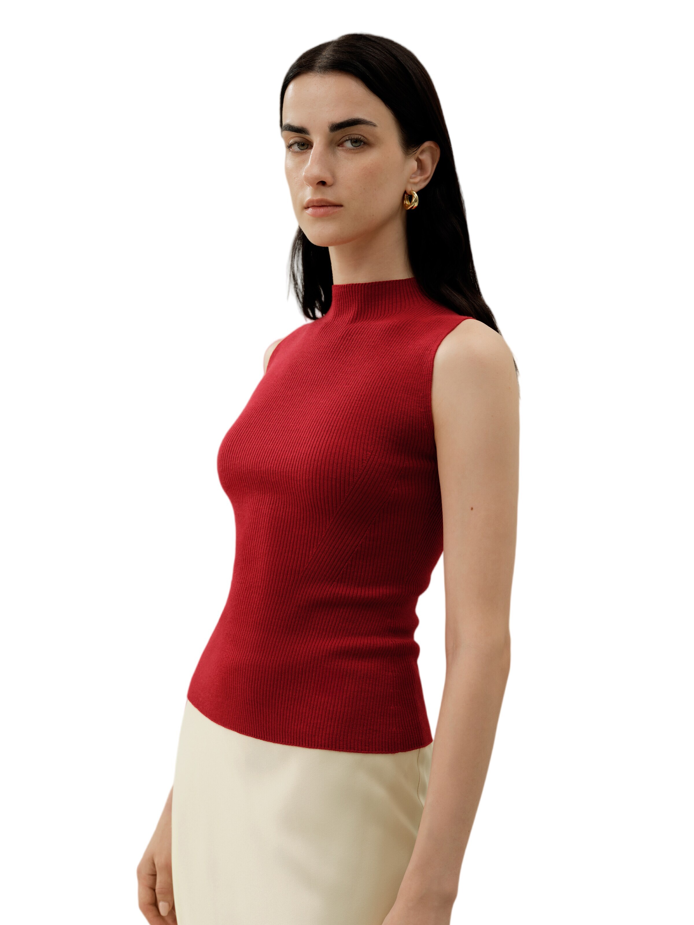 Lilysilk Trui in Rood: voorkant